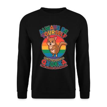Quokka Disant Australie Drôle Quokka Cadeau - Sweat-shirt Unisexe - noir - Devant - Alina (178cm) & Michal (187cm)