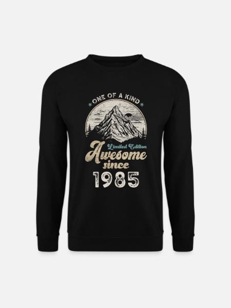 1985 Geburtstag Berge - Unisex Pullover - Schwarz