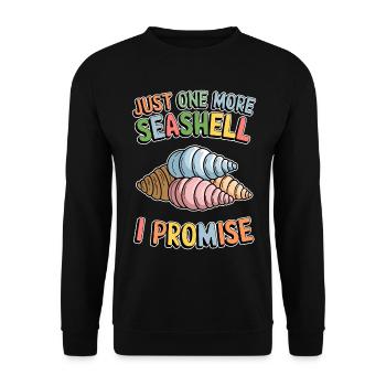 Seashells Beach Shells Shell Collector Gift - Unisex Sweatshirt - black - Front - Alina (178cm) & Michal (187cm)