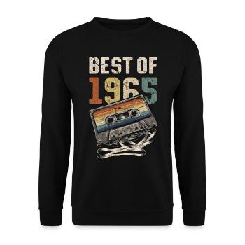 Le meilleur de la cassette d’anniversaire de 1965 - Sweat-shirt Unisexe - noir - Devant - Alina (178cm) & Michal (187cm)