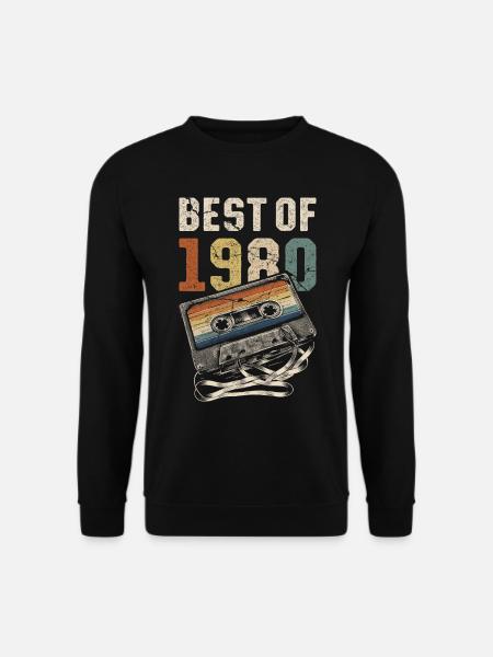 Best Of 1980 Geburtstag Kassette - Unisex Pullover - Schwarz