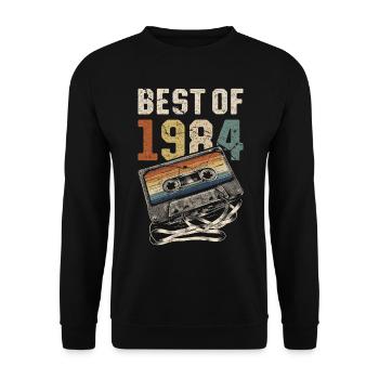 Le meilleur de la cassette d’anniversaire de 1984 - Sweat-shirt Unisexe - noir - Devant - Alina (178cm) & Michal (187cm)