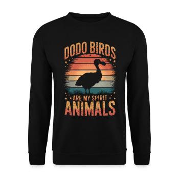Dodo Dire Dodo Oiseau Drôle Dodo Cadeau - Sweat-shirt Unisexe - noir - Devant - Alina (178cm) & Michal (187cm)
