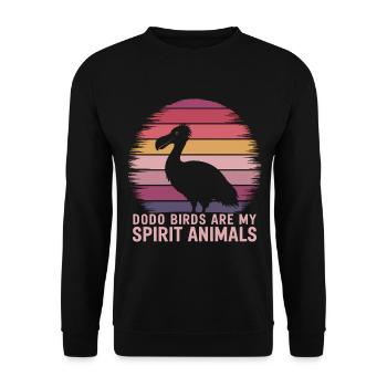 Dodo Dire Dodo Oiseau Drôle Dodo Cadeau - Sweat-shirt Unisexe - noir - Devant - Alina (178cm) & Michal (187cm)