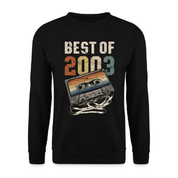 Best Of 2003 Birthday Cassette - Unisex Sweatshirt - black - Front - Alina (178cm) & Michal (187cm)