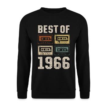 Le meilleur de la cassette d’anniversaire de 1966 - Sweat-shirt Unisexe - noir - Devant - Alina (178cm) & Michal (187cm)