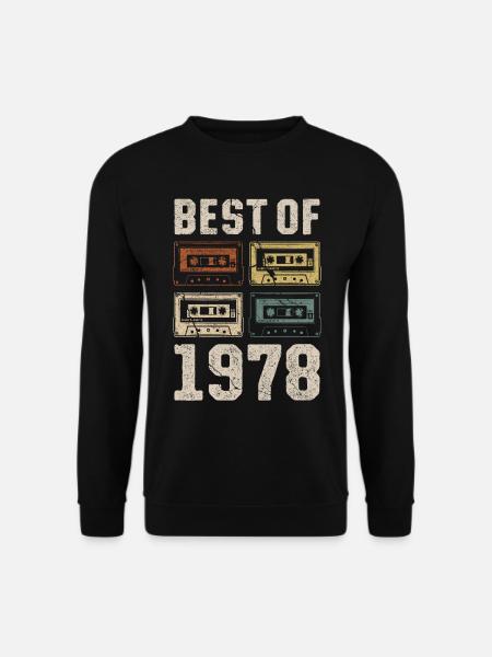 Best Of 1978 Geburtstag Kassette - Unisex Pullover - Schwarz