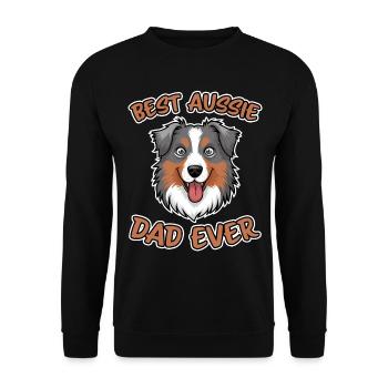 Australian Shepherd Dad Funny Aussie Gift - Unisex Sweatshirt - black - Front - Alina (178cm) & Michal (187cm)