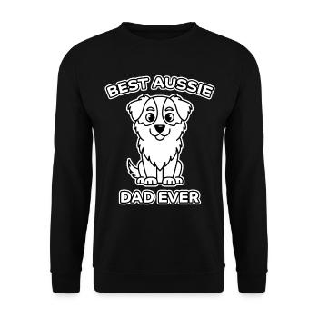 Australian Shepherd Dad Funny Aussie Gift - Unisex Sweatshirt - black - Front - Alina (178cm) & Michal (187cm)