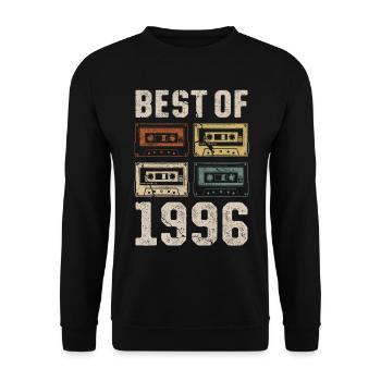 Best Of 1996 Birthday Cassette - Unisex Sweatshirt - black - Front - Alina (178cm) & Michal (187cm)