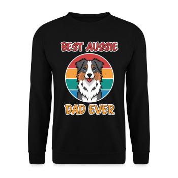 Australian Shepherd Dad Funny Aussie Gift - Unisex Sweatshirt - black - Front - Alina (178cm) & Michal (187cm)