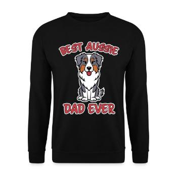 Australian Shepherd Dad Funny Aussie Gift - Unisex Sweatshirt - black - Front - Alina (178cm) & Michal (187cm)