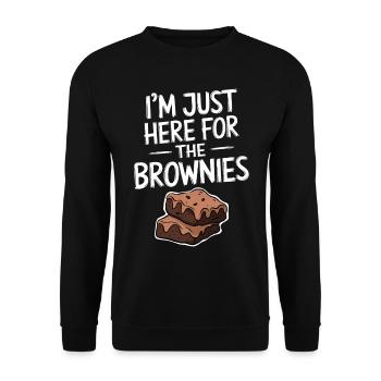 Brownies Saying Pastry Funny Brownie Gift - Unisex Sweatshirt - black - Front - Alina (178cm) & Michal (187cm)