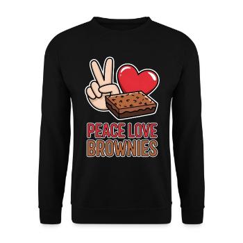 Brownies Spruch Gebäck Lustiges Brownie Geschenk - Unisex Pullover - Schwarz - Vorne - Alina (178cm) & Michal (187cm)