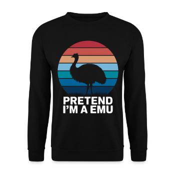 Emu Saying Australia Emus Funny Emu Gift - Unisex Sweatshirt - black - Front - Alina (178cm) & Michal (187cm)