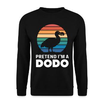 Dodo Dire Dodo Oiseau Drôle Dodo Cadeau - Sweat-shirt Unisexe - noir - Devant - Alina (178cm) & Michal (187cm)