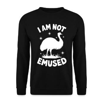 Emu Saying Australia Emus Funny Emu Gift - Unisex Sweatshirt - black - Front - Alina (178cm) & Michal (187cm)