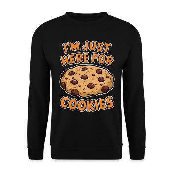 Cookies Saying Chocolate Cookies Funny Cookie Gift - Unisex Sweatshirt - black - Front - Alina (178cm) & Michal (187cm)