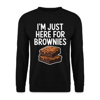 Brownies Saying Pastry Funny Brownie Gift - Unisex Sweatshirt - black - Front - Alina (178cm) & Michal (187cm)