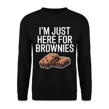 Brownies Saying Pastry Funny Brownie Gift - Unisex Sweatshirt - black - Front - Alina (178cm) & Michal (187cm)