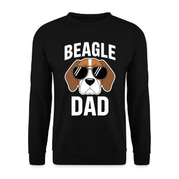 Beagle Dad Dog Father Funny Beagle Gift - Unisex Sweatshirt - black - Front - Alina (178cm) & Michal (187cm)