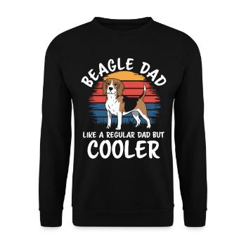 Beagle Dad Dog Father Funny Beagle Gift - Unisex Sweatshirt - black - Front - Alina (178cm) & Michal (187cm)