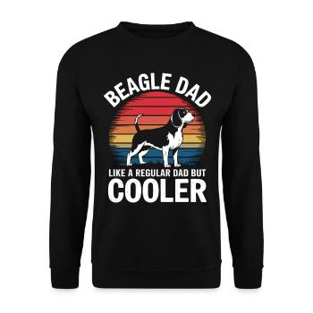 Beagle Dad Dog Father Funny Beagle Gift - Unisex Sweatshirt - black - Front - Alina (178cm) & Michal (187cm)