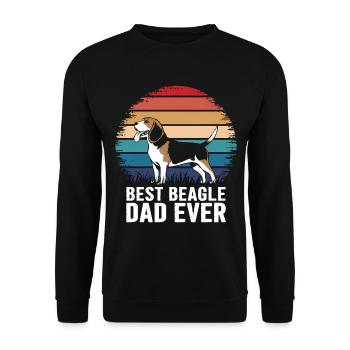 Beagle Dad Dog Father Funny Beagle Gift - Unisex Sweatshirt - black - Front - Alina (178cm) & Michal (187cm)