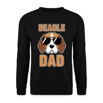Beagle Dad Dog Father Funny Beagle Gift - Unisex Sweatshirt - black - Front - Alina (178cm) & Michal (187cm)