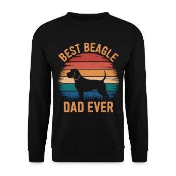 Beagle Dad Dog Father Funny Beagle Gift - Unisex Sweatshirt - black - Front - Alina (178cm) & Michal (187cm)