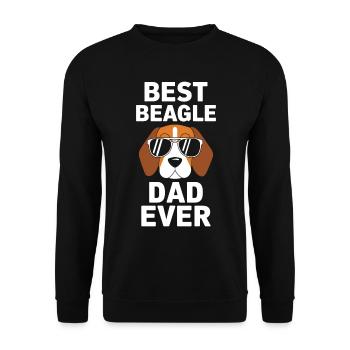 Beagle Dad Dog Father Funny Beagle Gift - Unisex Sweatshirt - black - Front - Alina (178cm) & Michal (187cm)
