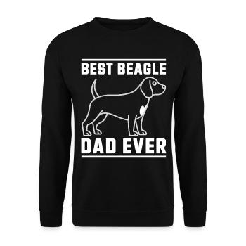 Beagle Dad Dog Father Funny Beagle Gift - Unisex Sweatshirt - black - Front - Alina (178cm) & Michal (187cm)