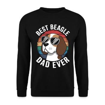 Beagle Dad Dog Father Funny Beagle Gift - Unisex Sweatshirt - black - Front - Alina (178cm) & Michal (187cm)