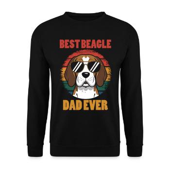 Beagle Dad Dog Father Funny Beagle Gift - Unisex Sweatshirt - black - Front - Alina (178cm) & Michal (187cm)