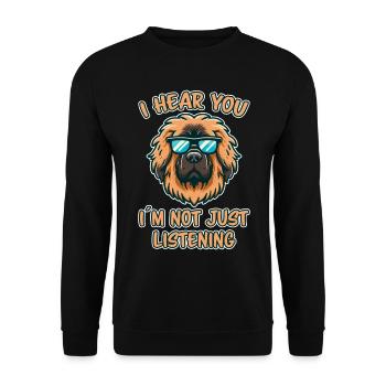 Leonberger Saying Funny Leonberger Gift - Unisex Sweatshirt - black - Front - Alina (178cm) & Michal (187cm)