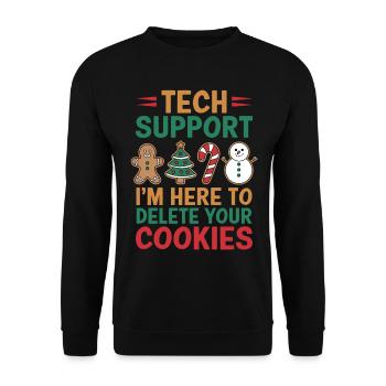 Cookies Saying Funny Christmas Cookies Gift - Unisex Sweatshirt - black - Front - Alina (178cm) & Michal (187cm)