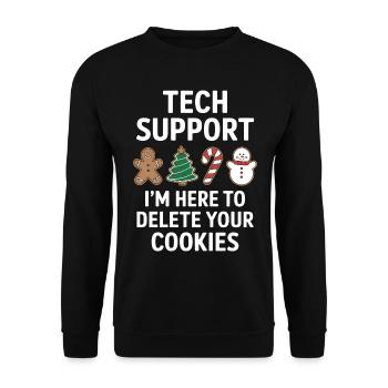 Cookies Saying Funny Christmas Cookies Gift - Unisex Sweatshirt - black - Front - Alina (178cm) & Michal (187cm)