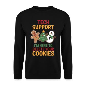Cookies Saying Funny Christmas Cookies Gift - Unisex Sweatshirt - black - Front - Alina (178cm) & Michal (187cm)