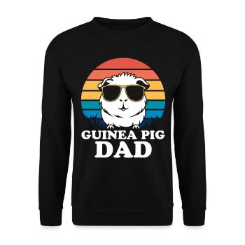 Dicton de cochon d’Inde, Cadeau de cochon d’Inde - Sweat-shirt Unisexe - noir - Devant - Alina (178cm) & Michal (187cm)