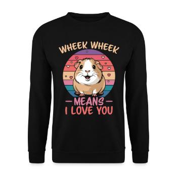 Guinea Pig Saying, Guinea Pig Gift - Unisex Sweatshirt - black - Front - Alina (178cm) & Michal (187cm)