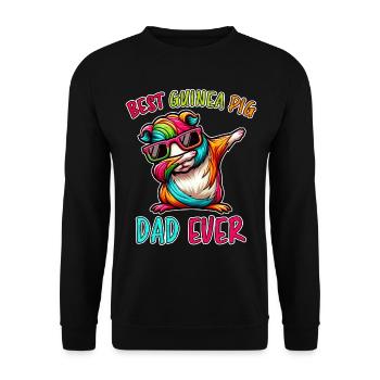 Dicton de cochon d’Inde, Cadeau de cochon d’Inde - Sweat-shirt Unisexe - noir - Devant - Alina (178cm) & Michal (187cm)