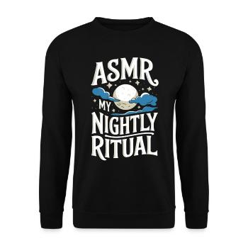 Dire ASMR déclenche des picotements Drôle Cadeau ASMR - Sweat-shirt Unisexe - noir - Devant - Alina (178cm) & Michal (187cm)