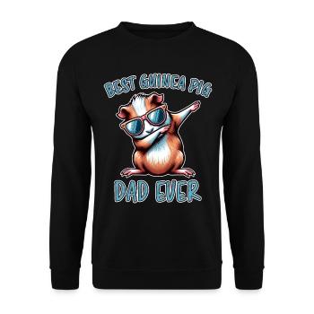Dicton de cochon d’Inde, Cadeau de cochon d’Inde - Sweat-shirt Unisexe - noir - Devant - Alina (178cm) & Michal (187cm)
