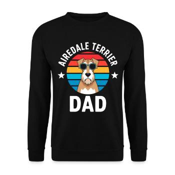 Airedale Terrier Dicton, Airedale Terrier Cadeau - Sweat-shirt Unisexe - noir - Devant - Alina (178cm) & Michal (187cm)