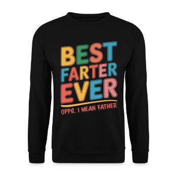 Fart Saying Farting Dad Pups Funny Fart Gift - Unisex Sweatshirt - black - Front - Alina (178cm) & Michal (187cm)