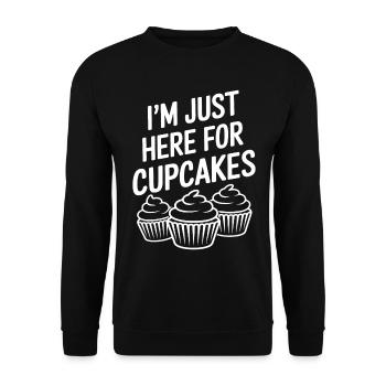Cupcake Saying Cupcakes Funny Cupcake Gift - Unisex Sweatshirt - black - Front - Alina (178cm) & Michal (187cm)