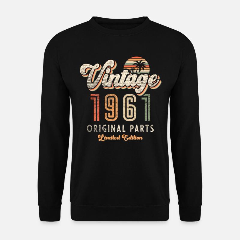 Millésime 1961 Anniversaire Rétro - Sweat-shirt Unisexe - noir