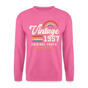 Millésime 1957 Anniversaire Rétro - Sweat-shirt Unisexe - rose - Devant