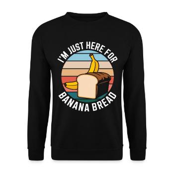 Bananenbrot Spruch Lustiges Bananenbrot Geschenk - Unisex Pullover - Schwarz - Vorne - Alina (178cm) & Michal (187cm)