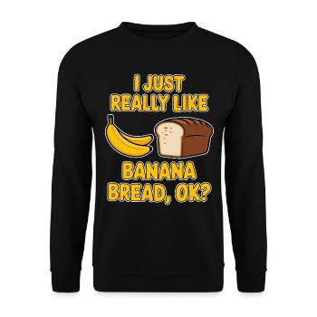 Banana Bread Dire Drôle Banana Bread Cadeau - Sweat-shirt Unisexe - noir - Devant - Alina (178cm) & Michal (187cm)